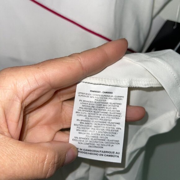 Nike Dri Fit Womens Wimby Tennis Dress Size XL White Red Serena Williams New - Picture 5 of 11